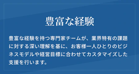 豊富な経験